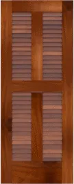 Louvered  Biscane  Mahogany  Doors