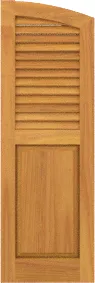 Arched  Crest  Cypress  Shutters