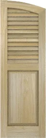 Arched  Crest  Poplar  Shutters