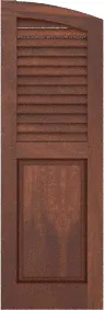 Arched  Crest  Spanish  Cedar  Shutters