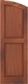 Arched  Vault  Mahogany  Shutters