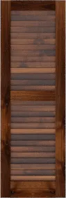 Louvered  Asheville  Walnut  Shutters