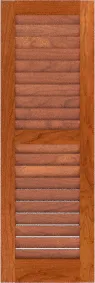 Louvered  Savannah  Cherry  Shutters