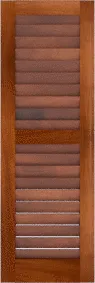 Louvered  Savannah  Mahogany  Shutters