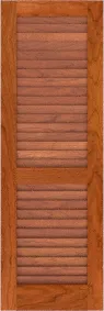 Louvered  Veranda  Cherry  Shutters