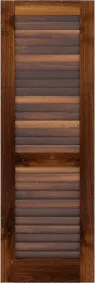 Louvered  Veranda  Walnut  Shutters