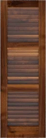 Louvered  Vicksburg  Walnut  Shutters
