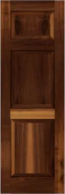 Raised  Panel  Newport  Walnut  Shutters