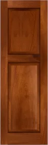 Raised  Panel  Portsmouth  Mahogany  Shutters