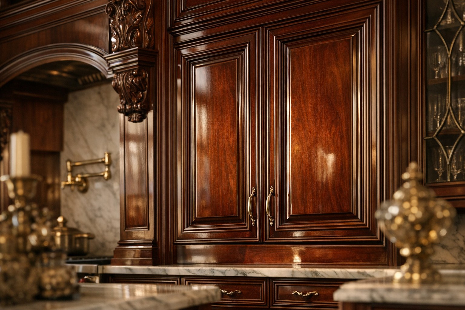 Solid Walnut raised panel drawer fronts, custom handcrafted by Estate Millwork